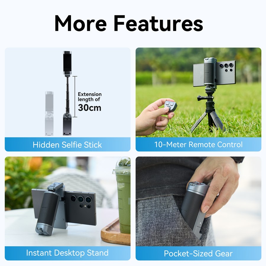 P1 MP 01 Telesin Versatile Selfie Grip For Phones 7