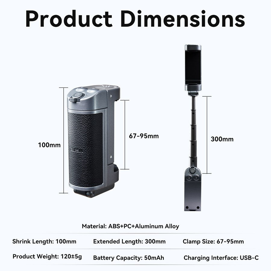 P1 MP 01 Telesin Versatile Selfie Grip For Phones 8