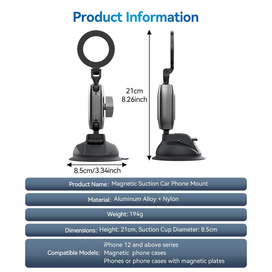 P3 SUS 02 Telesin Car Suction Cup Mount For Phones 6
