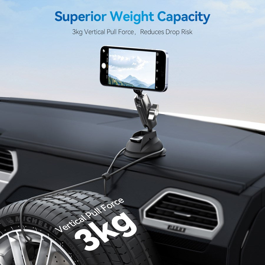 P3 SUS 02 Telesin Car Suction Cup Mount For Phones 7