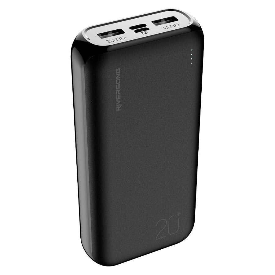 PB84 BLACK Riversong Vision S20E Pro, 20.000 Mah 20W USB C PD Powerbank, Black 1
