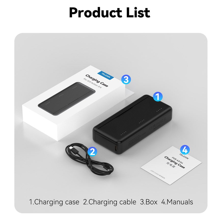 S0 BCG 02 TDJ Telesin Battery Charger For DJI Osmo Action 3 4 5Pro 8