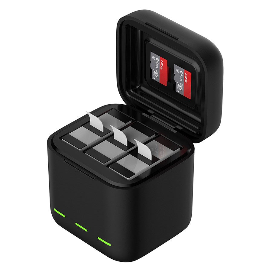 S0 BCG 10 TGP Telesin 3 Slot Storage Charging Box For Gopro Hero 1 Battery 1