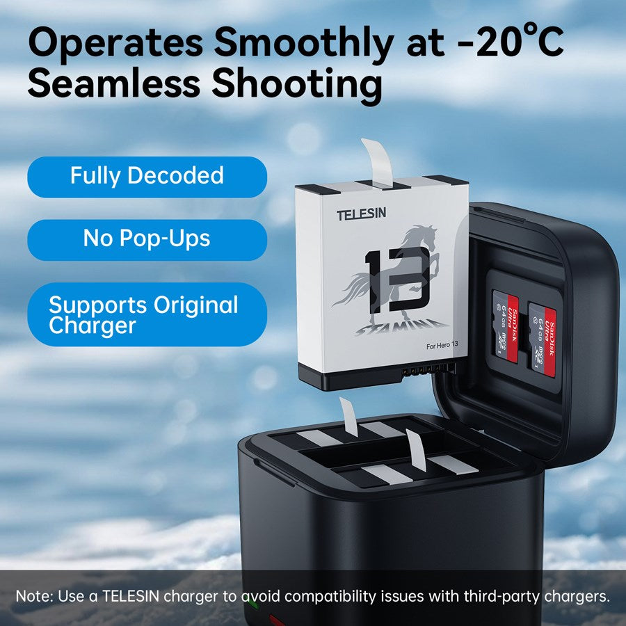 S0 BTR 04 TGP Telesin Stamina Battery For Gopro Hero 13 7