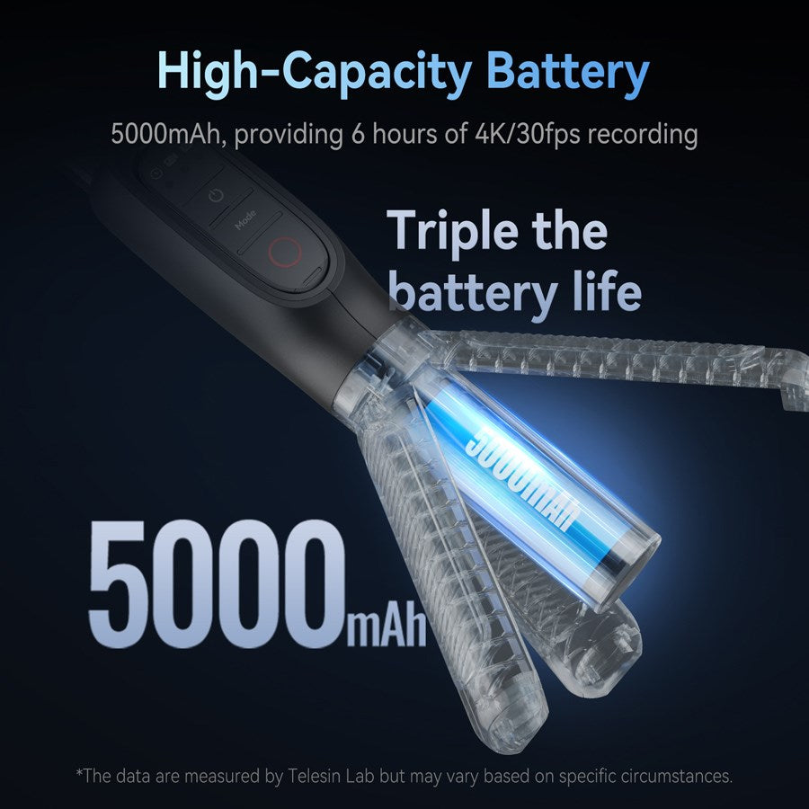 S1 CSS 01 TGP Telesin Shorty Rechargeable Remote Control Tripod Selfie Stick Hero 13 12 11 10 9 Max 3