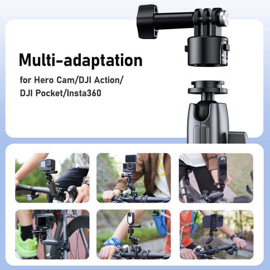 S3 HBM 01 Telesin Crab Claw Clamp Mount With Quick Release For Action Camera(Aluminum Alloy Pea Clip) 4