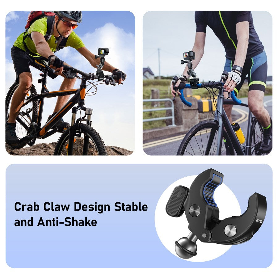 S3 HBM 01 Telesin Crab Claw Clamp Mount With Quick Release For Action Camera(Aluminum Alloy Pea Clip) 5