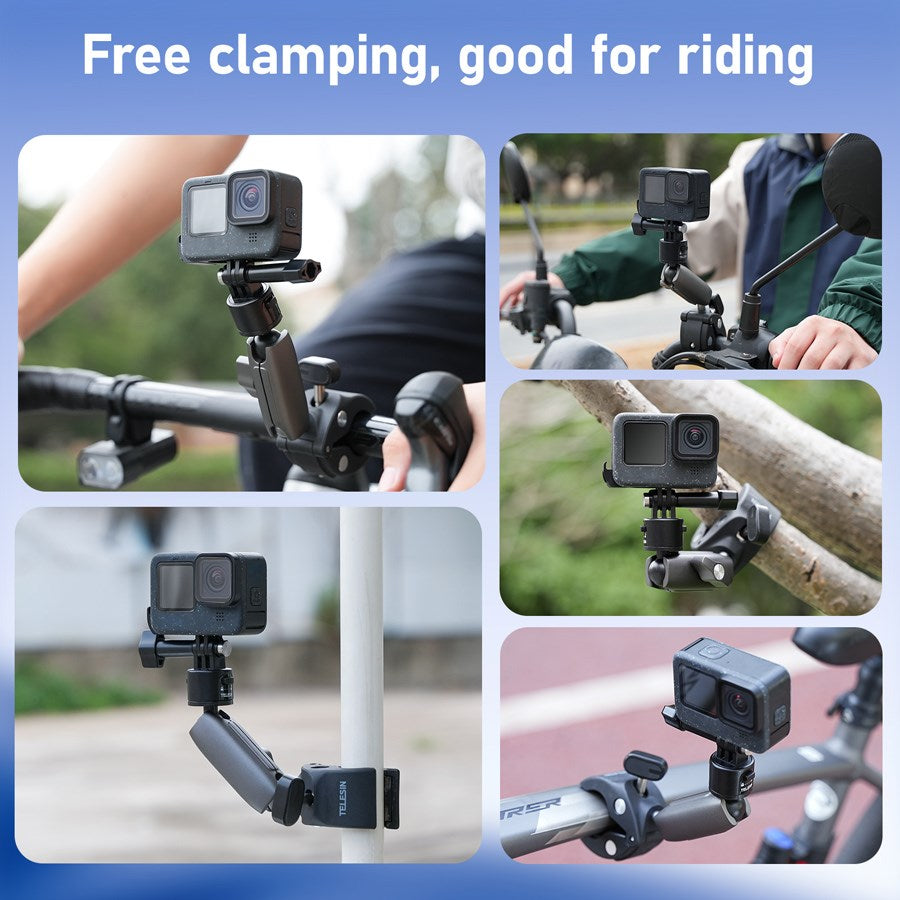 S3 HBM 01 Telesin Crab Claw Clamp Mount With Quick Release For Action Camera(Aluminum Alloy Pea Clip) 7