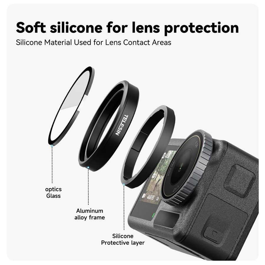 S5 FLT 06 TDJ Telesin 4 Pack CPL+ND8 16 32 Lens Filter Kit For DJI Osmo Action 3 4 5Pro 3