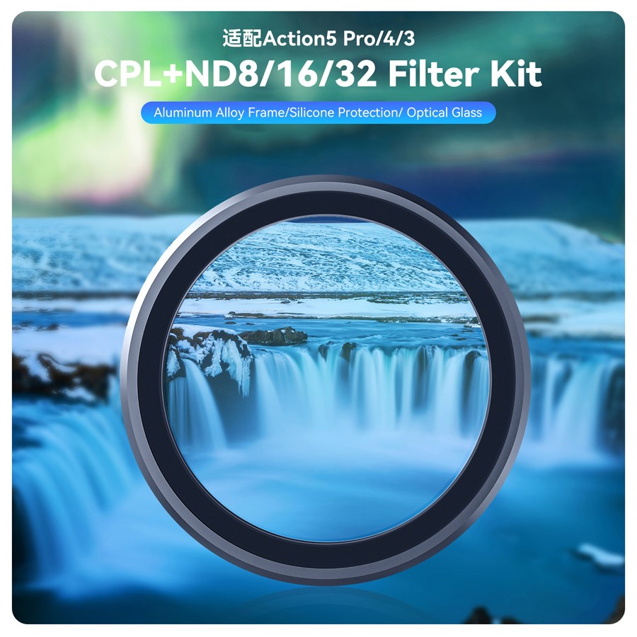S5 FLT 06 TDJ Telesin 4 Pack CPL+ND8 16 32 Lens Filter Kit For DJI Osmo Action 3 4 5Pro 7