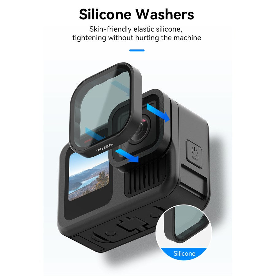 S5 FLT 13 TGP Telesin CPL+ND8 16 32 4 Pack Lens Filter Kit Set For Gopro Hero 13 5