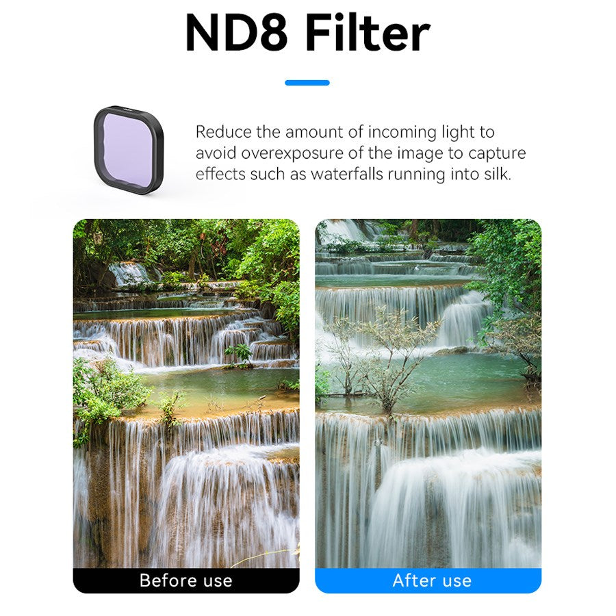 S5 FLT 13 TGP Telesin CPL+ND8 16 32 4 Pack Lens Filter Kit Set For Gopro Hero 13 7