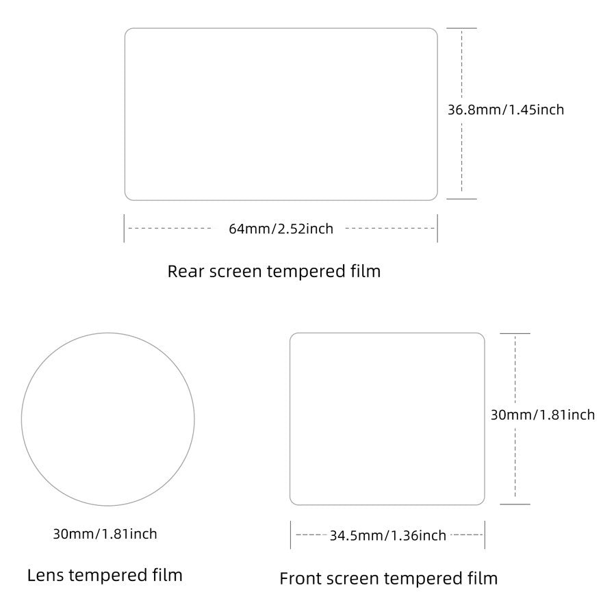 S6 FLM 06 TDJ Telesin Tempered Glass Protector Kit Dji Osmo Action 3 4 Lens Screen 4