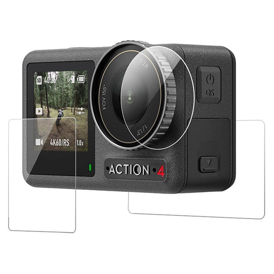 S6 FLM 06 TDJ Telesin Tempered Glass Protector Kit Dji Osmo Action 3 4 Lens Screen 7