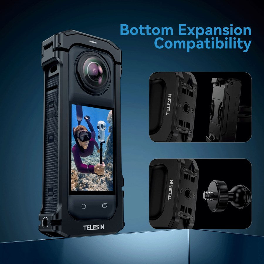 S6 FMS 12 TIS Telesin Metal Cage For Insta360 X4 2