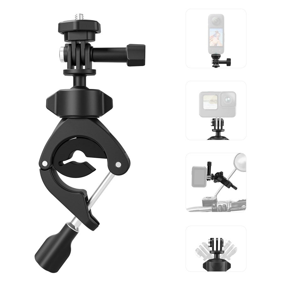 TE HBM 004 Telesin Bike Tube 360 Rotary Clamp For Action Cameras 8