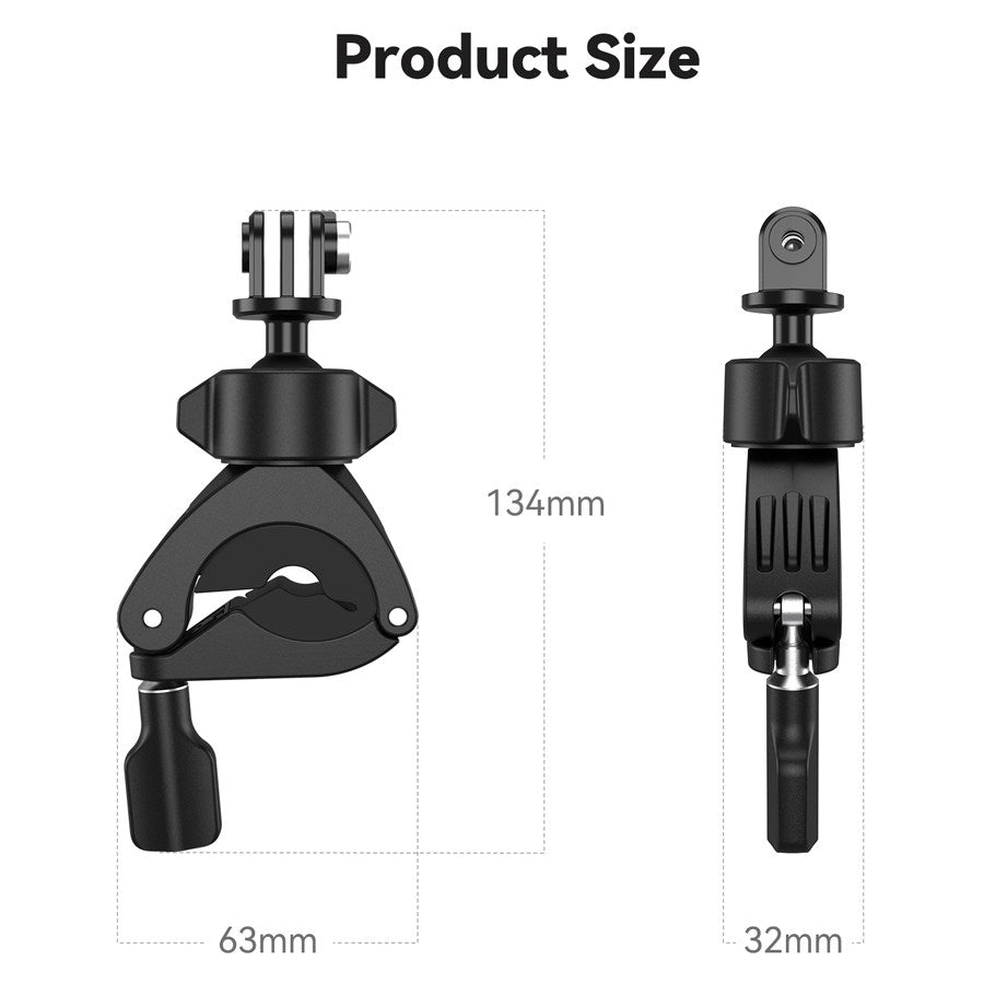 TE HBM 004 Telesin Bike Tube 360 Rotary Clamp For Action Cameras 9