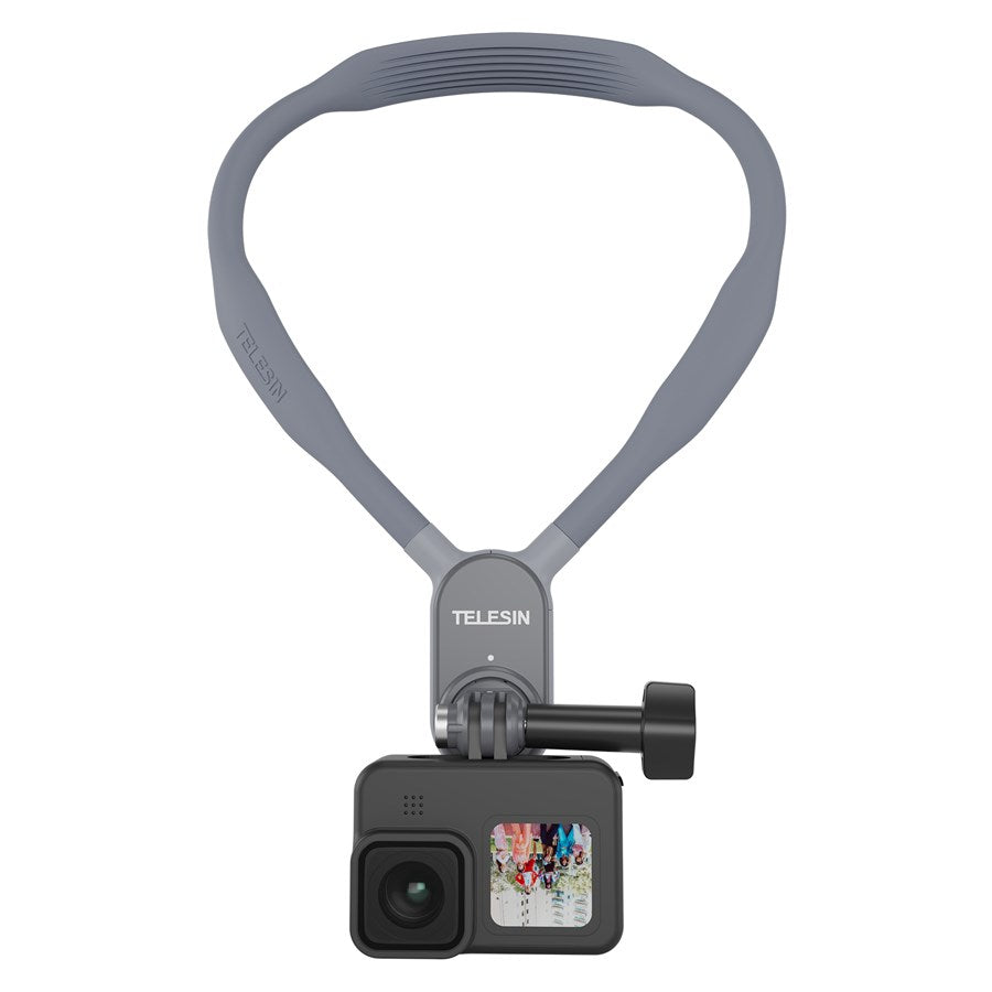 TE HNB 001 Telesin Grey Magnetic Neck Holder Mount For Action Camera Smartphones 1