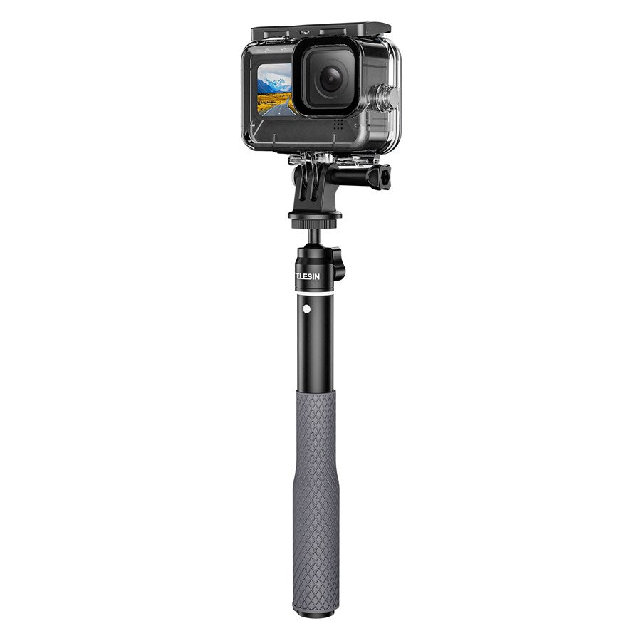 WSS 001 Telesin Aluminium Alloy Waterproof Ball Head Selfie Stick For Action Cameras 3