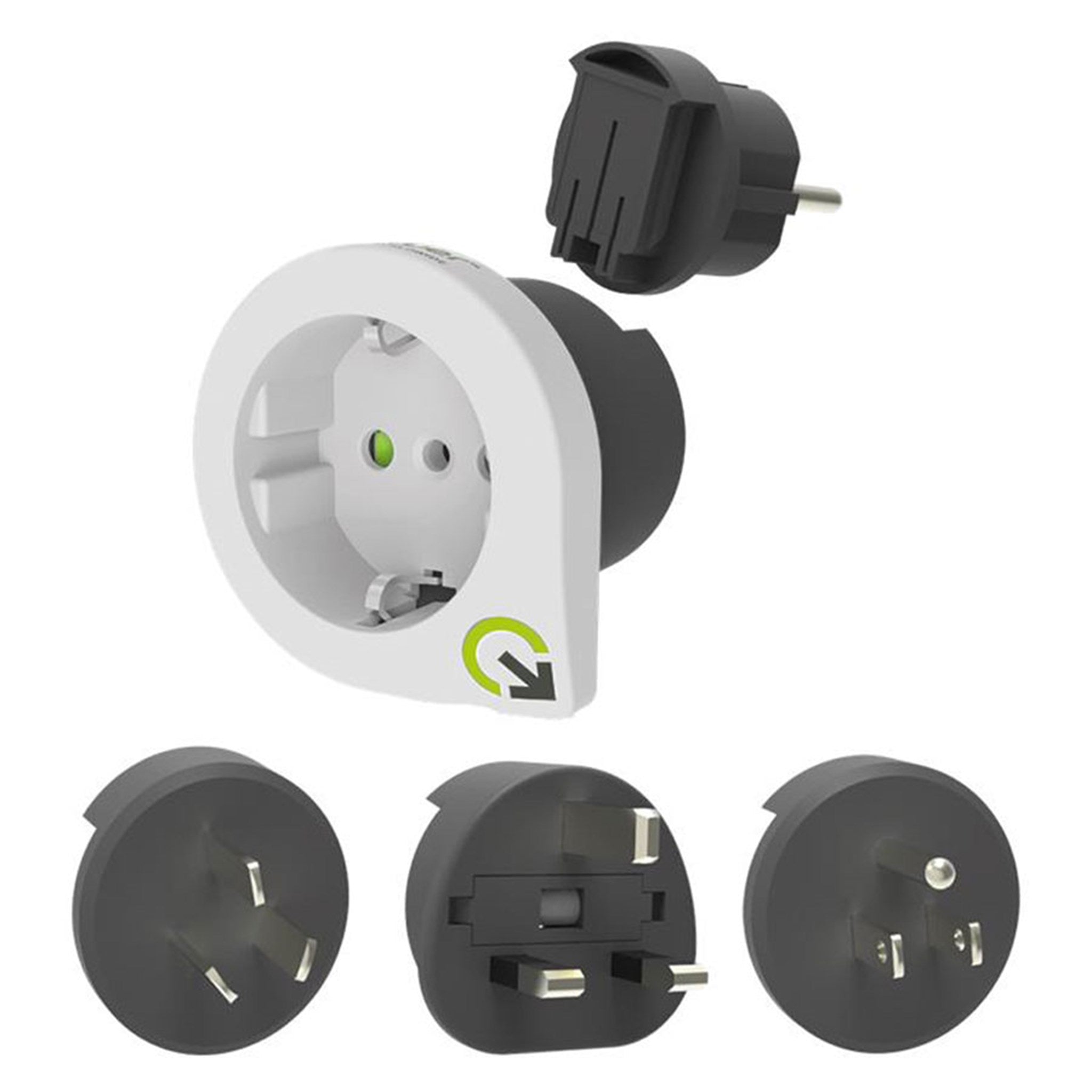 2.200200 Q2power Qplux Europe 3In1 Rejseadapter