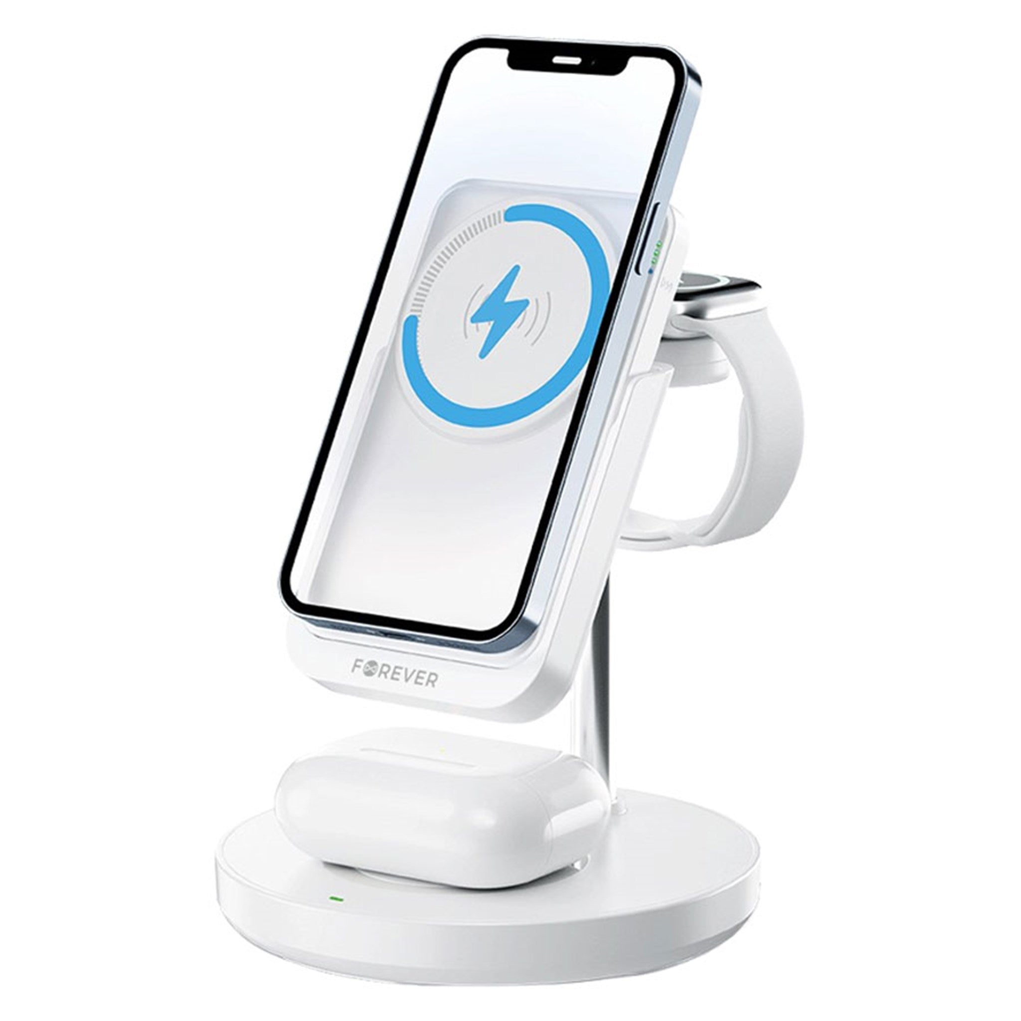 GSM 173083 Forever MACS 100 Trådløs Magsafe Oplader Med 5.000 Mah Powerbank Hvid 1