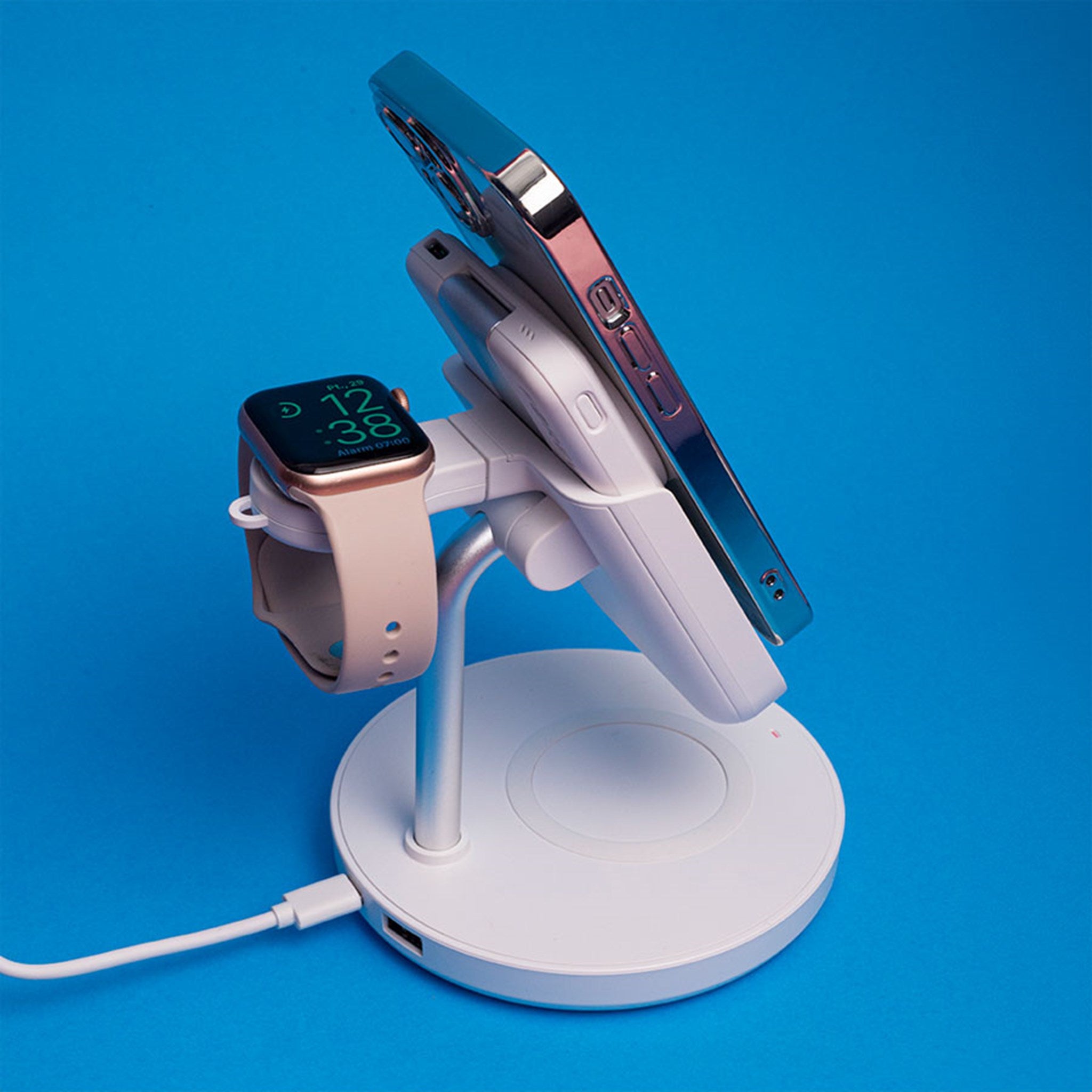 GSM 173083 Forever MACS 100 Trådløs Magsafe Oplader Med 5.000 Mah Powerbank, Hvid 4