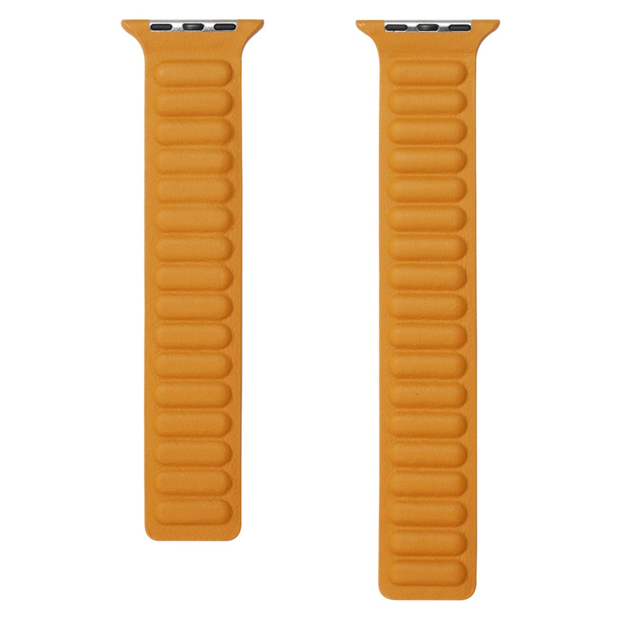 LPAW033 Lippa Apple Watch Magnetisk Læderrem (42, 44, 45, 49), Gulbrun 3