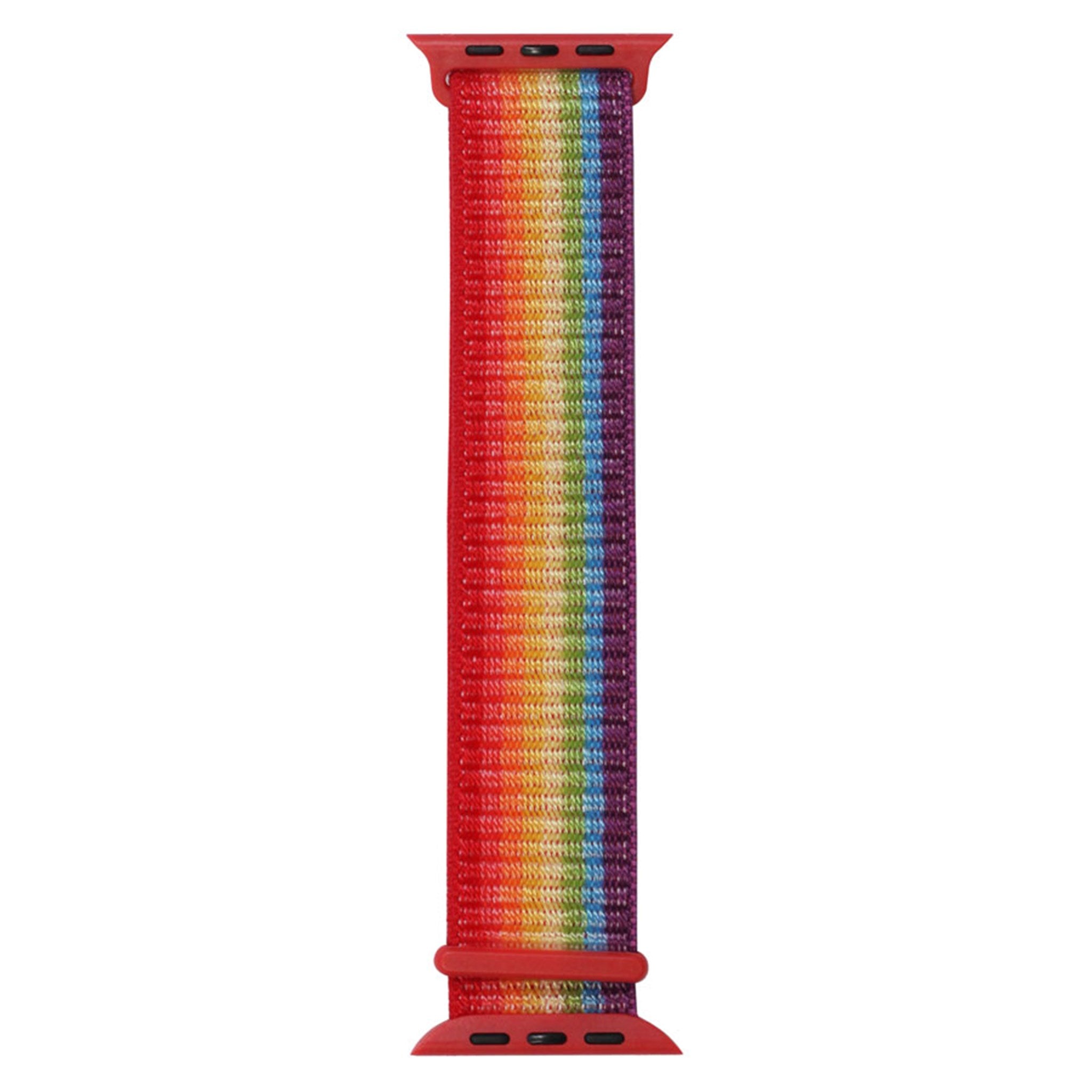 LPAW046 Lippa Apple Watch LGBT Nylonrem (42, 44, 45, 49), Regnbuefarver 2