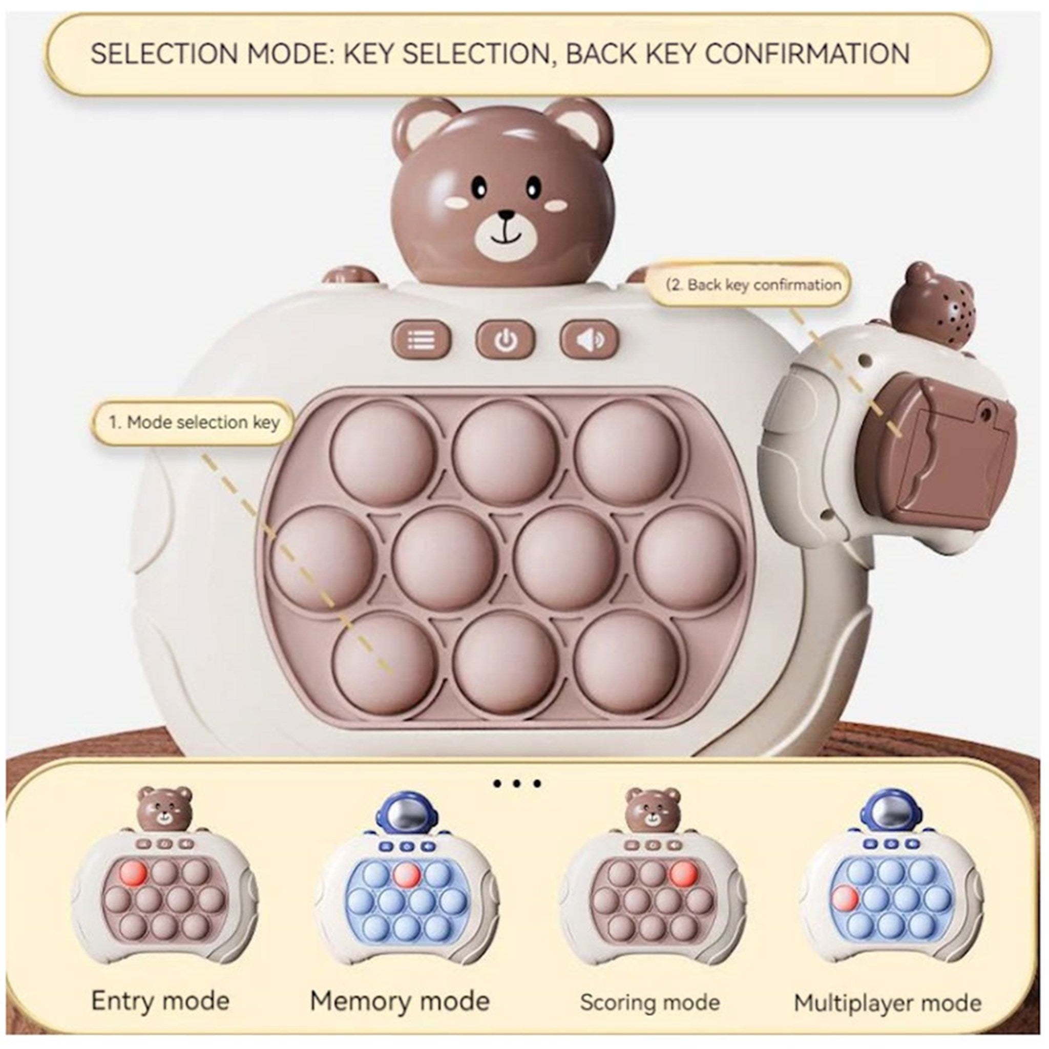 LPBS01 B Lippa Pop It Games Bear 5