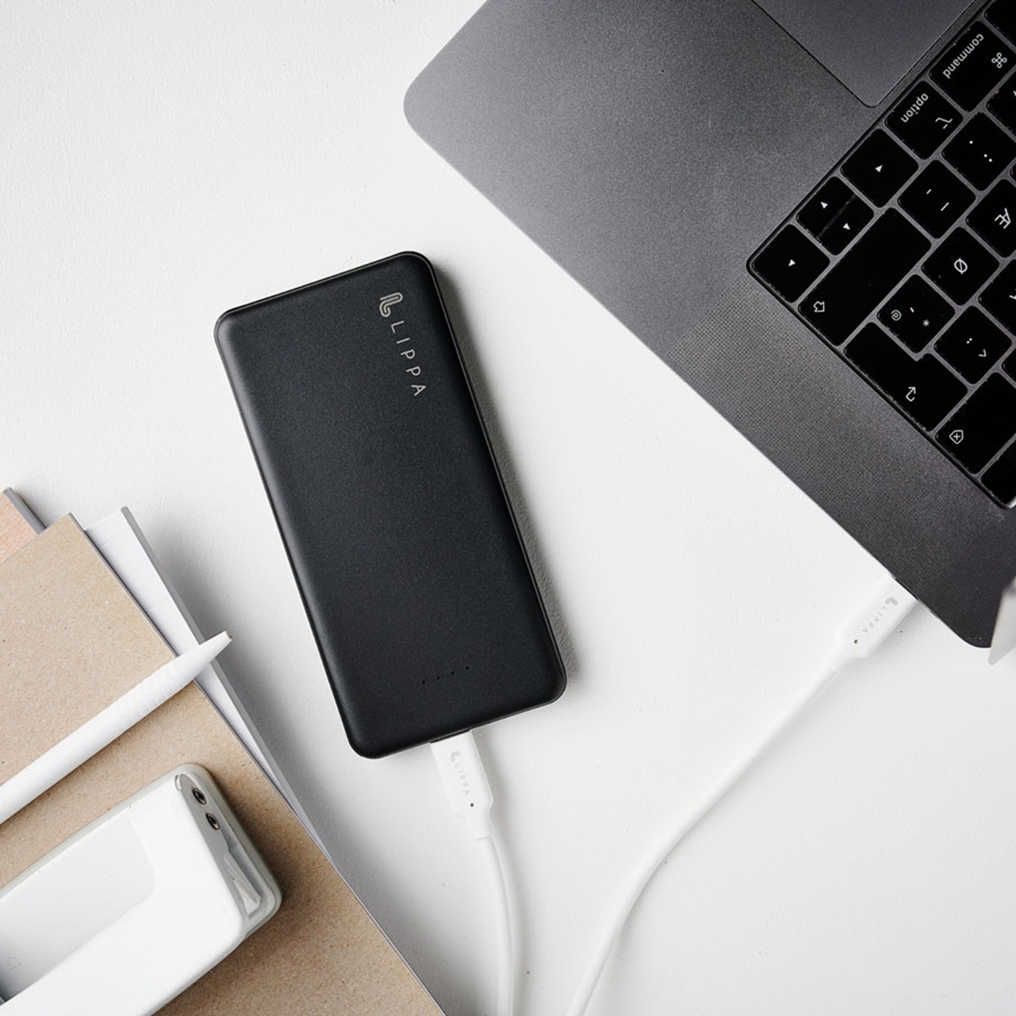 LPPB10000 Lippa 10.000 Mah Powerbank 2 X USB A Output, Black Lys