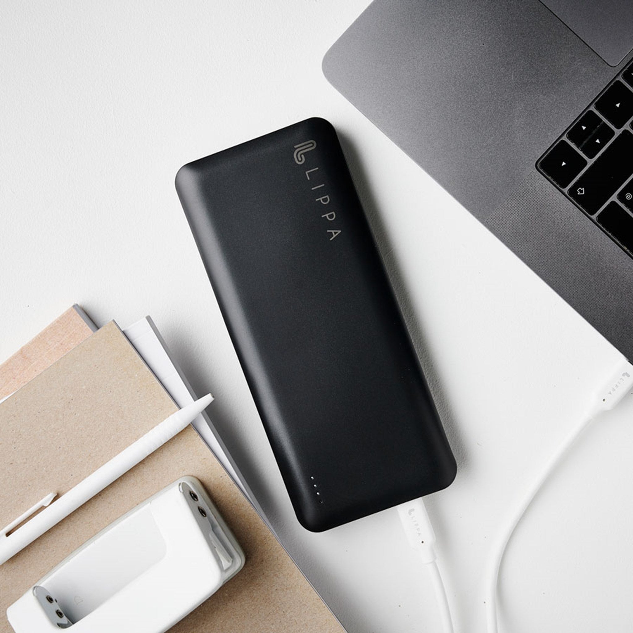 LPPB26800FC Lippa 26.800 Mah Powerbank 45W USB C PD & QC USB A Output, Black Lys (3)