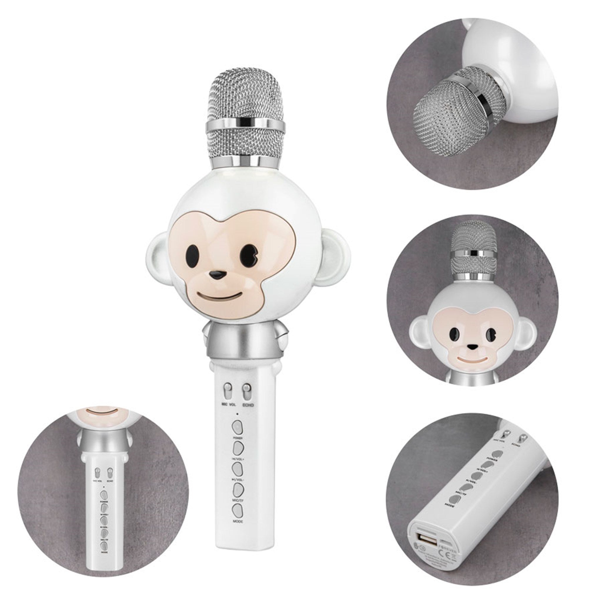 OEM0200175 Maxlife MX 100 Bluetooth Mikrofon Med Højtaler Hvid 02