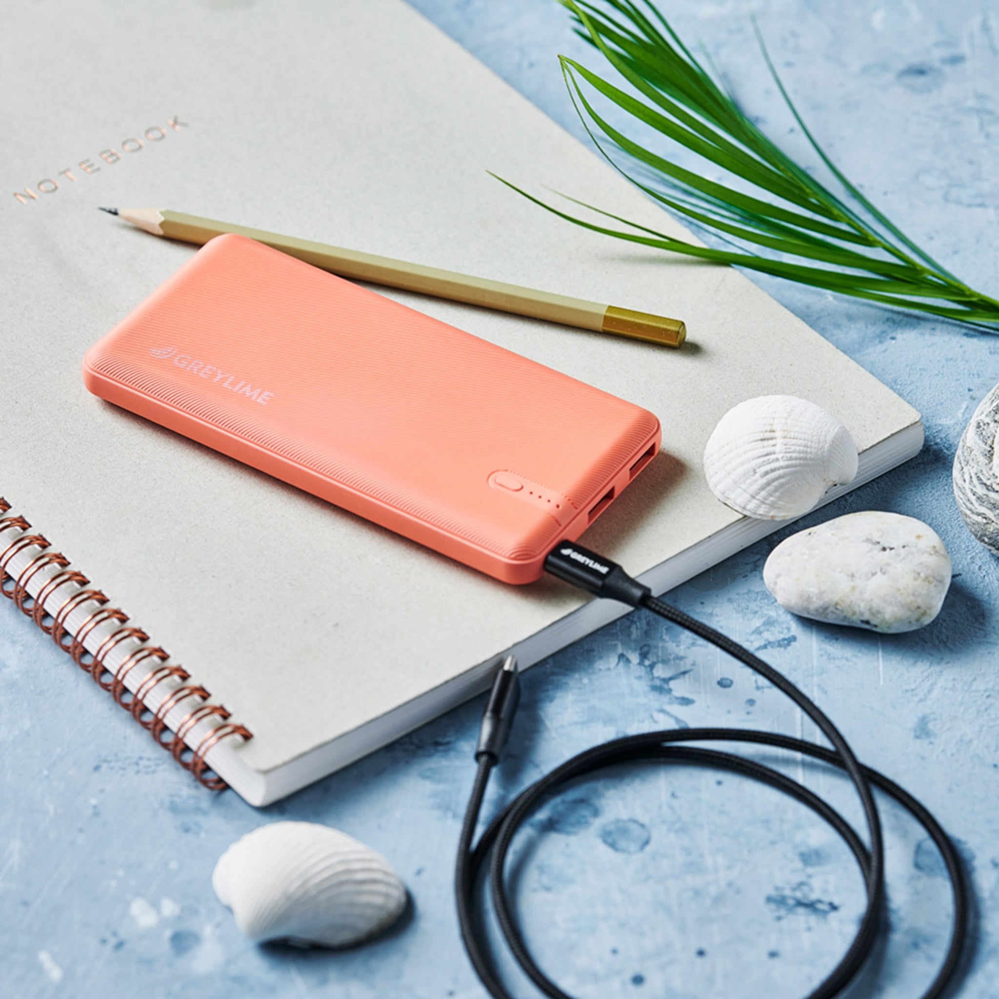 P104403 Greylime OCEAN 10.000 Mah Powerbank, Coral Red 4