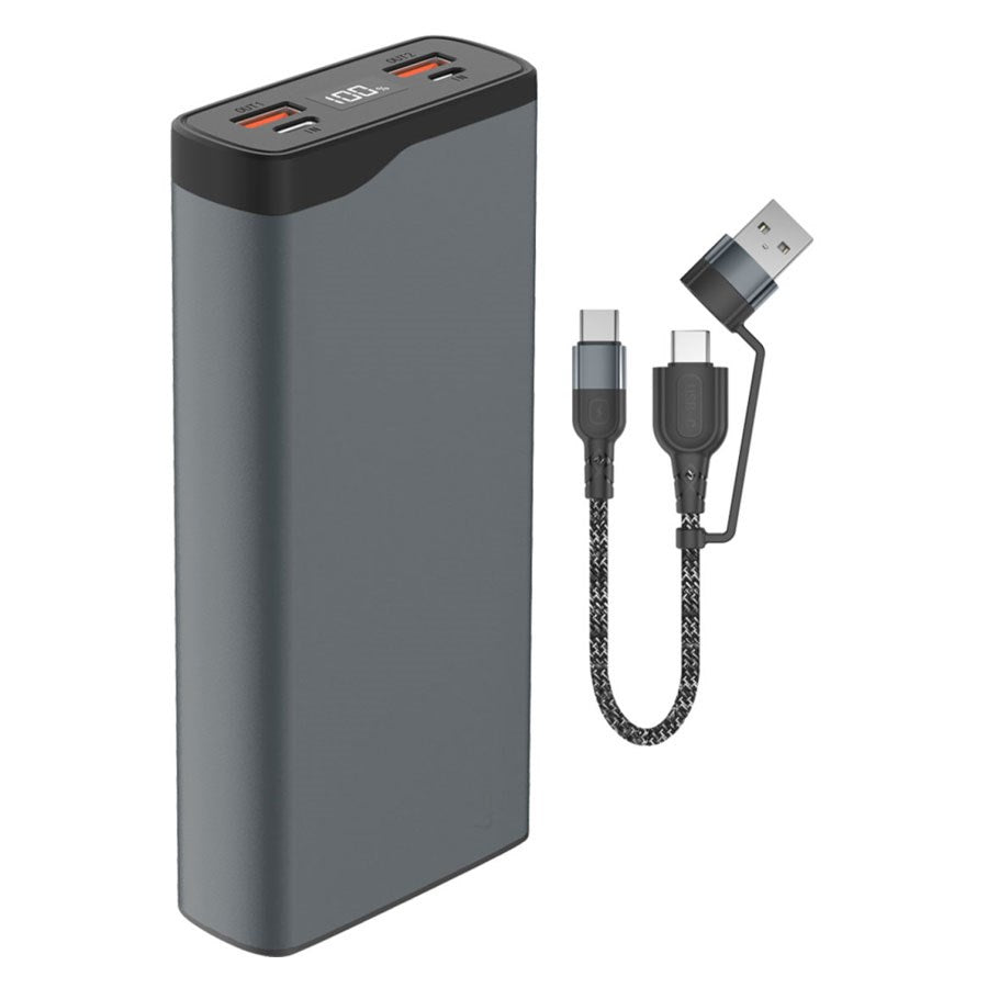 468778 4Smarts Volthub Pro 20.000 Mah Powerbank, 22.5W USB C PD Og QC 3.0, Gunmetal 1