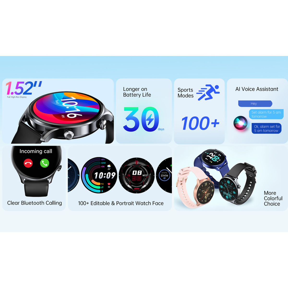 Riversong Motive 7C 1,52" Smartwatch, Rose Gold – SW71-ROSEGOLD – produktbillede 2