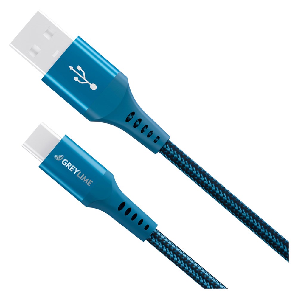 C21AC3M01 Greylime Braided USB A To USB C Cable Blue 3 M 9.84 Ft 2025 2