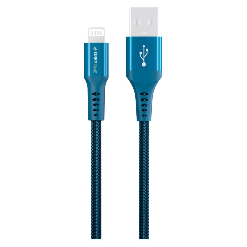 C21AL05M01 Greylime Braided USB A To Lightning Cable Blue 50 Cm 1.65 Ft 2025 1