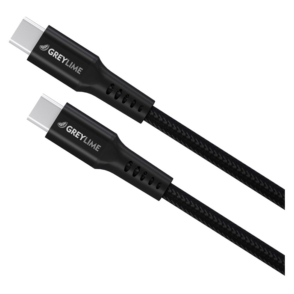 C21C60C05M04 Greylime Braided USB C To USB C 60W Cable Black 50 Cm 1.65 Ft 2025 2