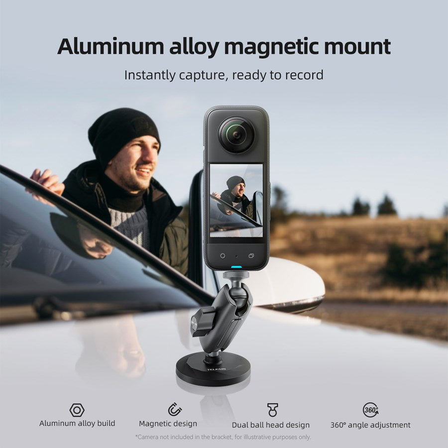 CMM 001 Telesin Aluminium Alloy Magnetic Mount For Action Cameras 4