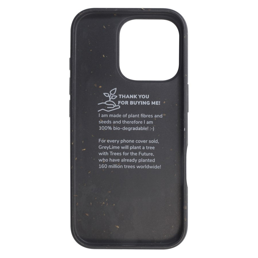 COIP16L01 Greylime Iphone 16 Pro Biodegradable Cover Black 1