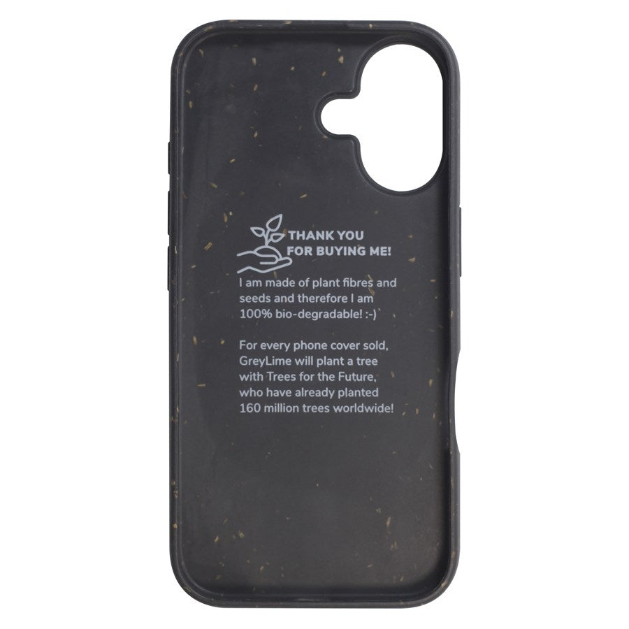 COIP16S01 Greylime Iphone 16 Biodegradable Cover Black 3