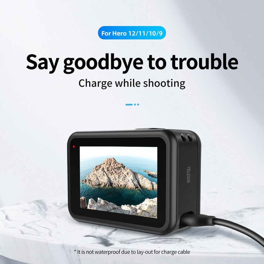 GP CLC 901 Telesin Battery Cover For Gopro Hero 13 12 11 10 9 Plastic 8