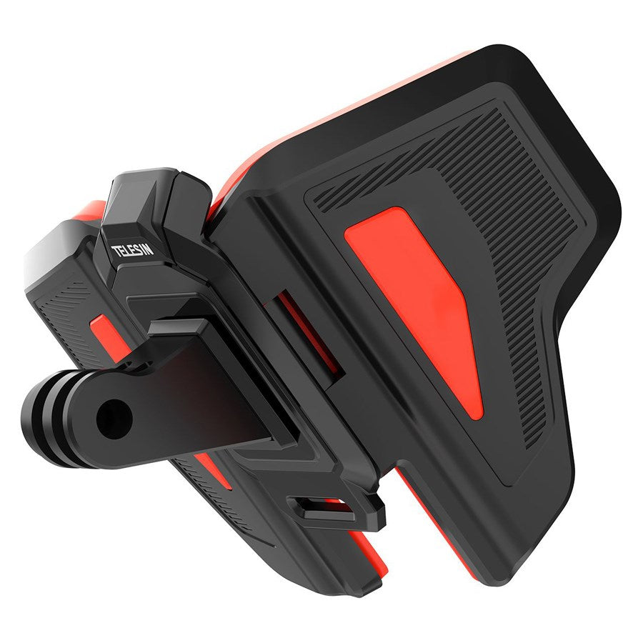GP HBM MT2 Telesin 2Nd Generation Helmet Chin Mount Orange Color For Action Cameras 1