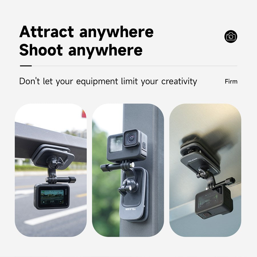 GP JFM 009 Telesin Magnetic And 360 Rotary Backpack Clip Mount For Action Cameras 7