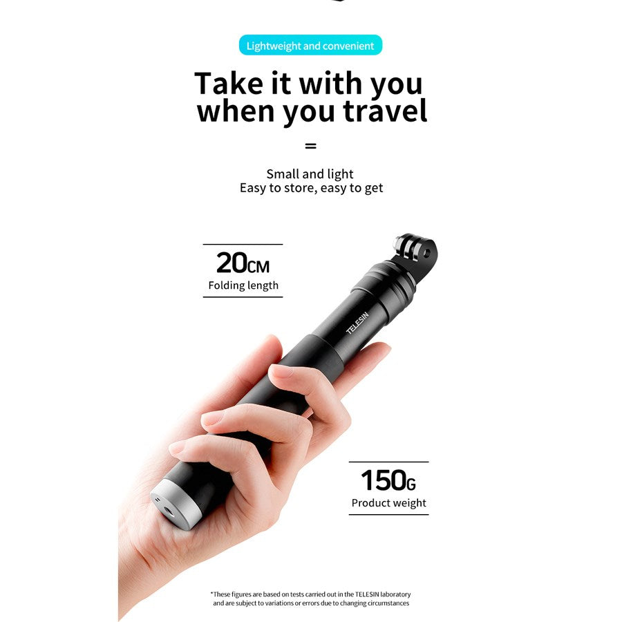 GP MNP 090 S Telesin Selfie With Aluminum Monopod Aluminum Tripod Stand For Action Cameras 7