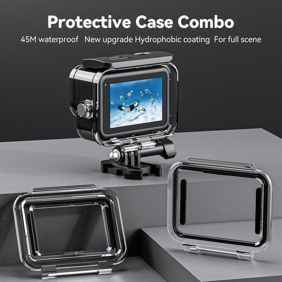 GP WTP 905 Telesin 45M Waterproof Multi Scene Protective Shel For Gopro Hero 13 12 11 10 9 8