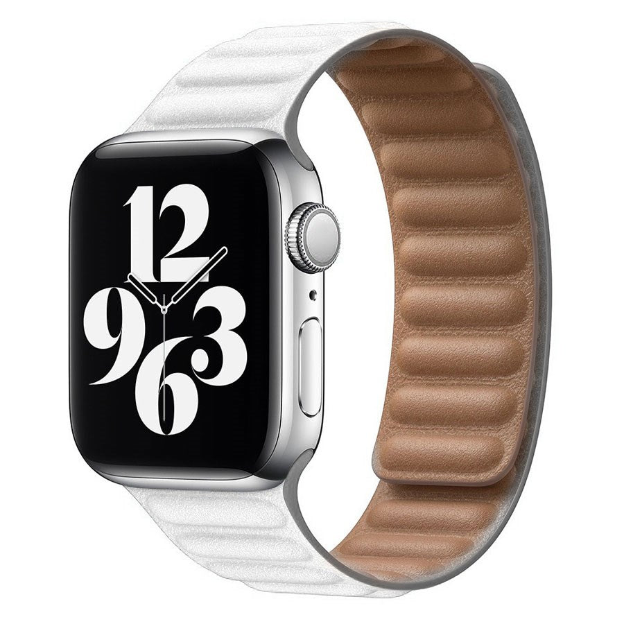 LPAW094 Lippa Apple Watch Magnetisk Læderrem 42 44 45 49, Hvid 1