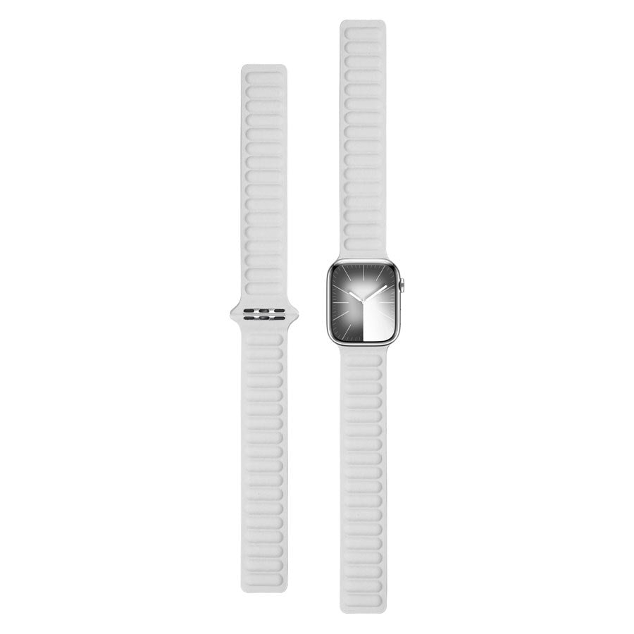 LPAW094 Lippa Apple Watch Magnetisk Læderrem 42 44 45 49, Hvid 2