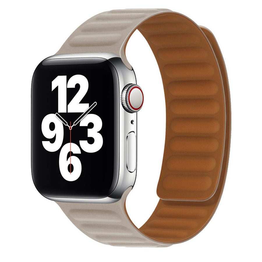 LPAW096 Lippa Apple Watch Magnetisk Læderrem 42 44 45 49, Beige 1