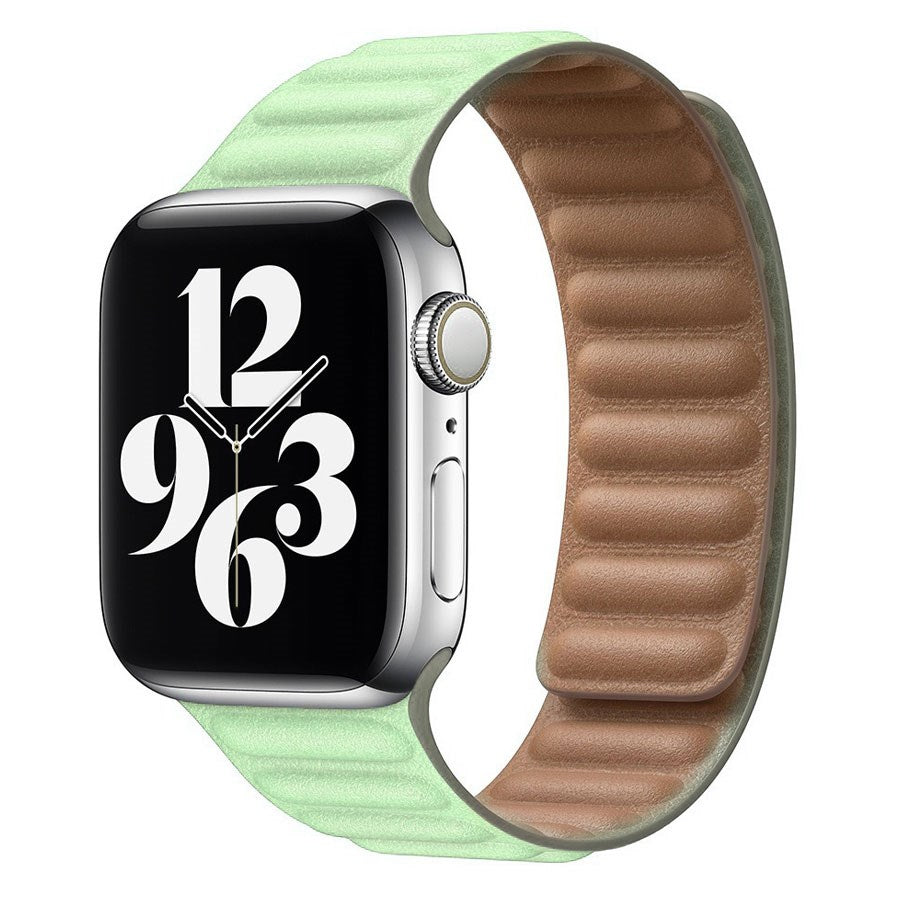 LPAW097 Lippa Apple Watch Magnetisk Læderrem 42 44 45 49, Turkis 1